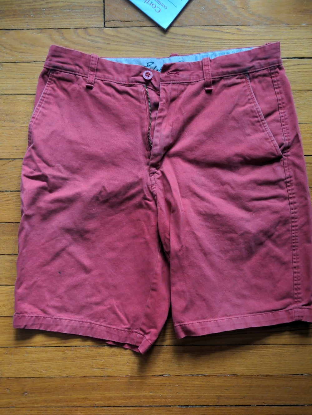 Eddie Bauer Men's Flat Front Chino Shorts - Rust